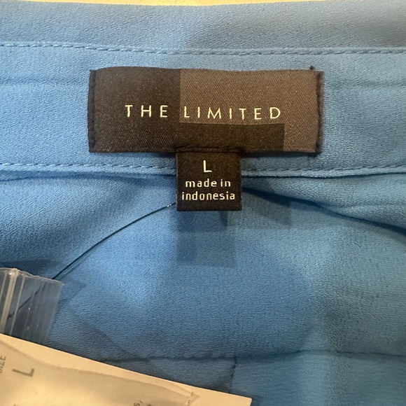 The Limited NWT Beautiful Blue Button Down Blouse-Size Large - Picture 4 of 6